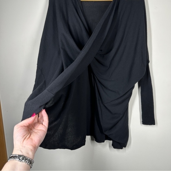 All Saints Itat Shrug Two Way Twisted Front Knit Sweater in Black XS - Picture 4 of 7